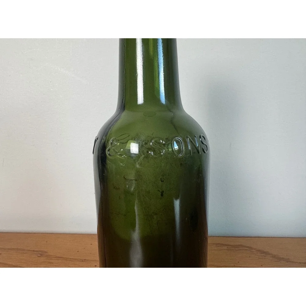 DARK OLIVE‎ GREEN Antique glass DR JGB SIEGERT & SONS Bitters Bottle